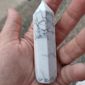 White Howlite Crystal Tower